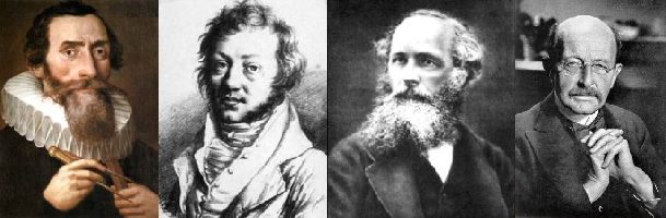 Kepler, Ampere, Maxwell, Planck